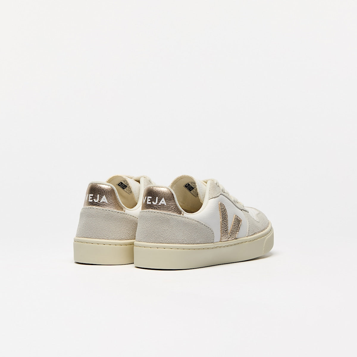 VEJA V-10 Leather White Platine Natural - Image 3