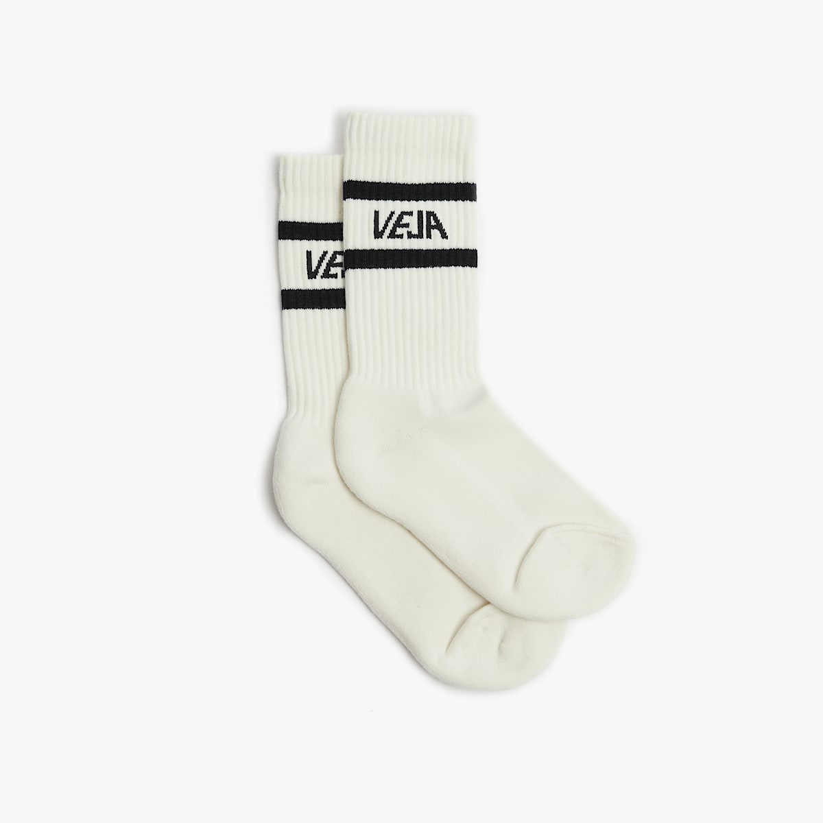 VEJA Iconic Socks Cotton White Black