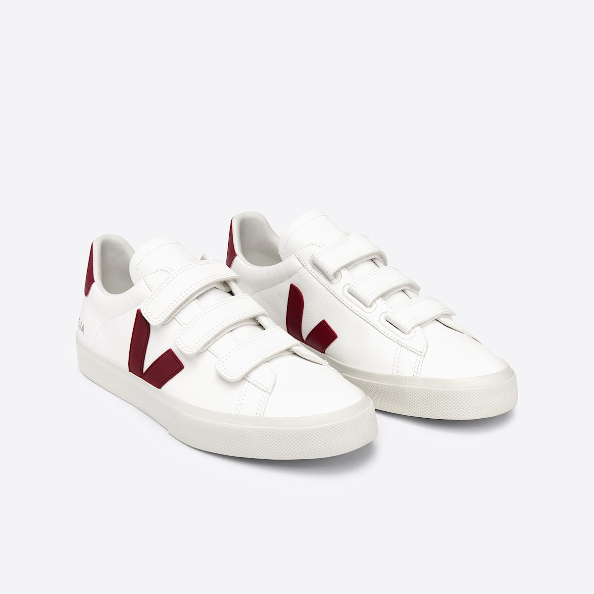 VEJA Recife Leather White Marsala - Image 2