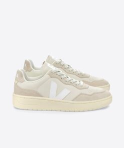 VEJA V-90 Leather Pierre White