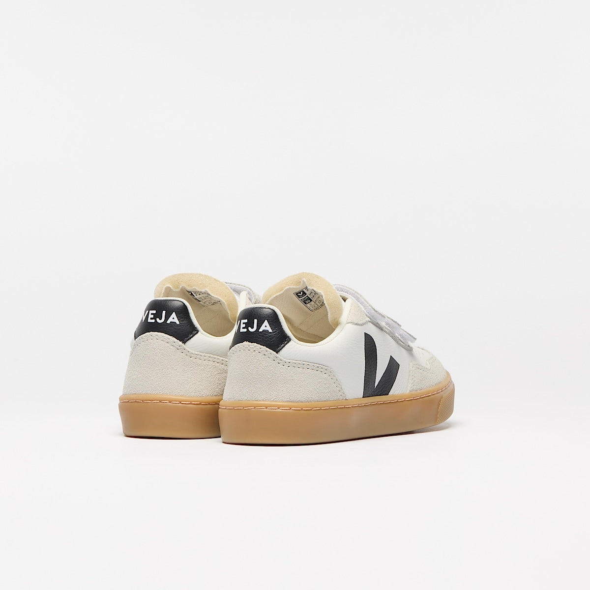 VEJA V-90 Leather White Black Natural - Image 3