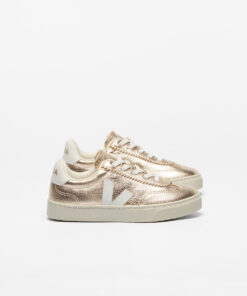 VEJA Volley Elastic Laces Leather Platine White