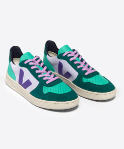 Alternative view of VEJA V-10 Suede Multico Swan Purple Pierre