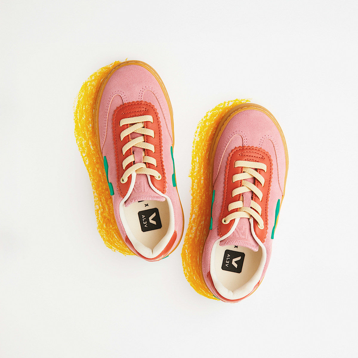 VEJA Volley Elastic Laces Suede x Jelly Mallow Mary - Image 4