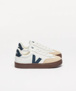 VEJA Volley Elastic Laces Leather White Nautico Bark