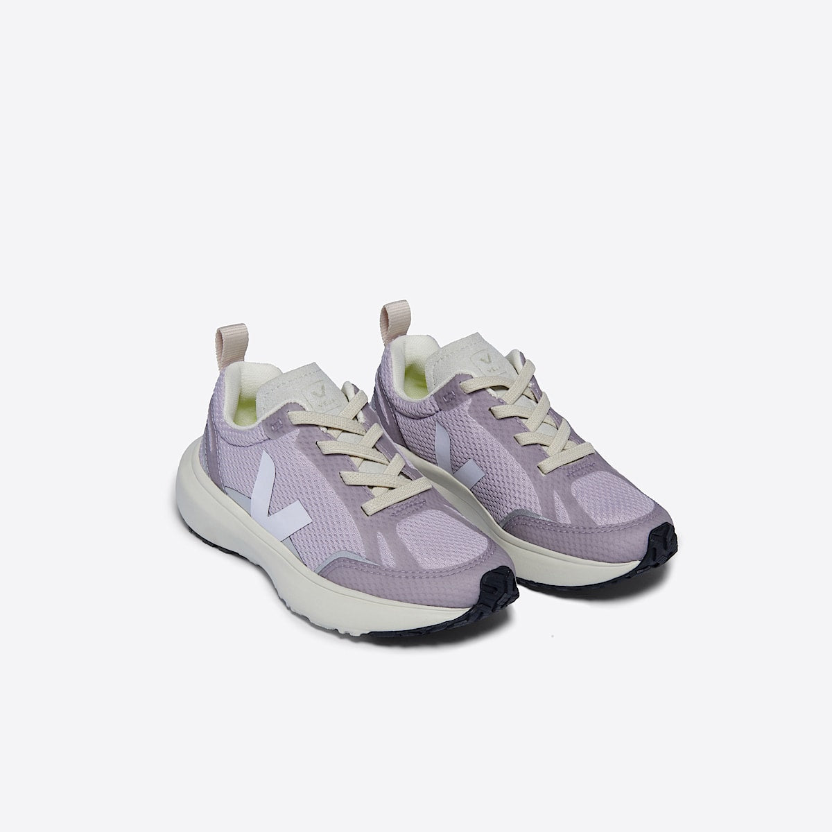 VEJA Canary Elastic Laces Alveomesh Parme White - Image 2