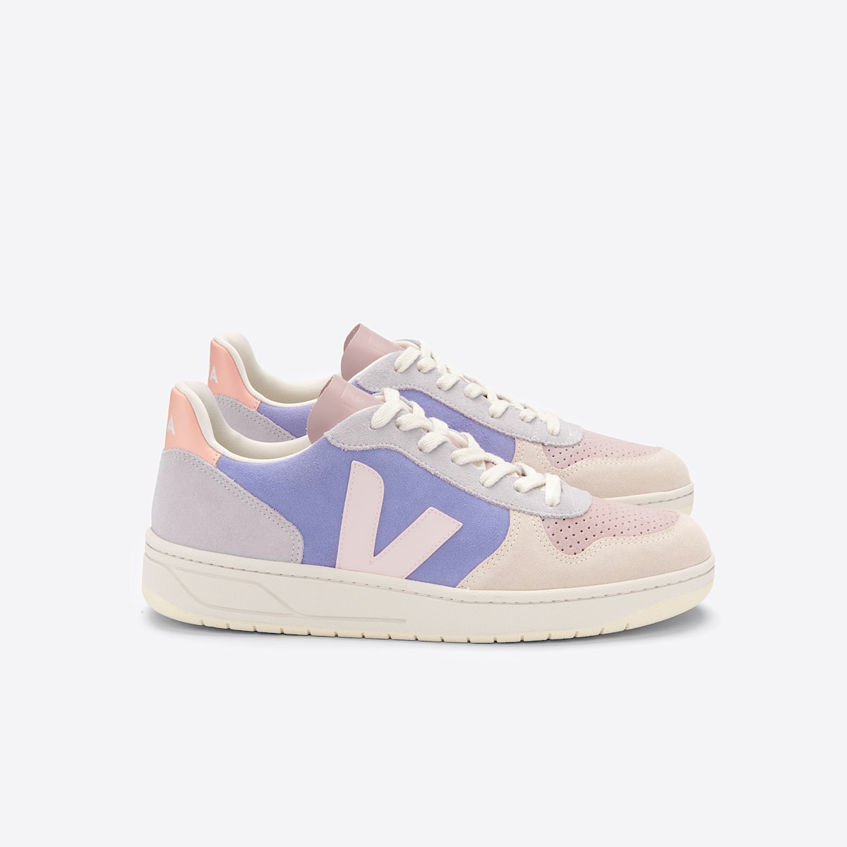 VEJA V-10 Suede Multico Lavande