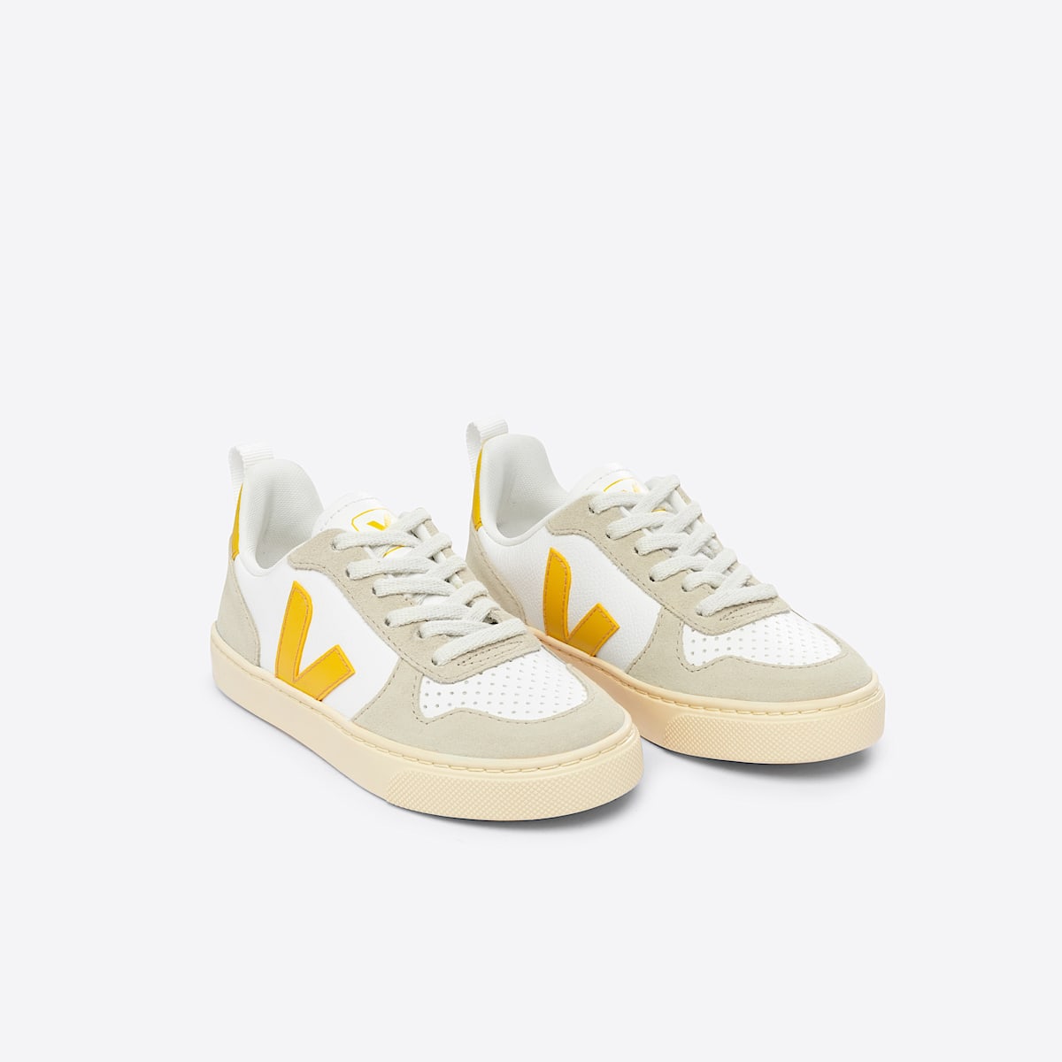 VEJA V-10 Leather White Ouro Almond - Image 2