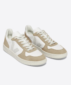 Alternative view of VEJA V-10 Leather White Natural Sahara