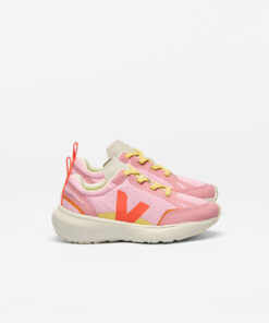 VEJA Canary Elastic Laces Alveomesh Guimauve Orange Fluo