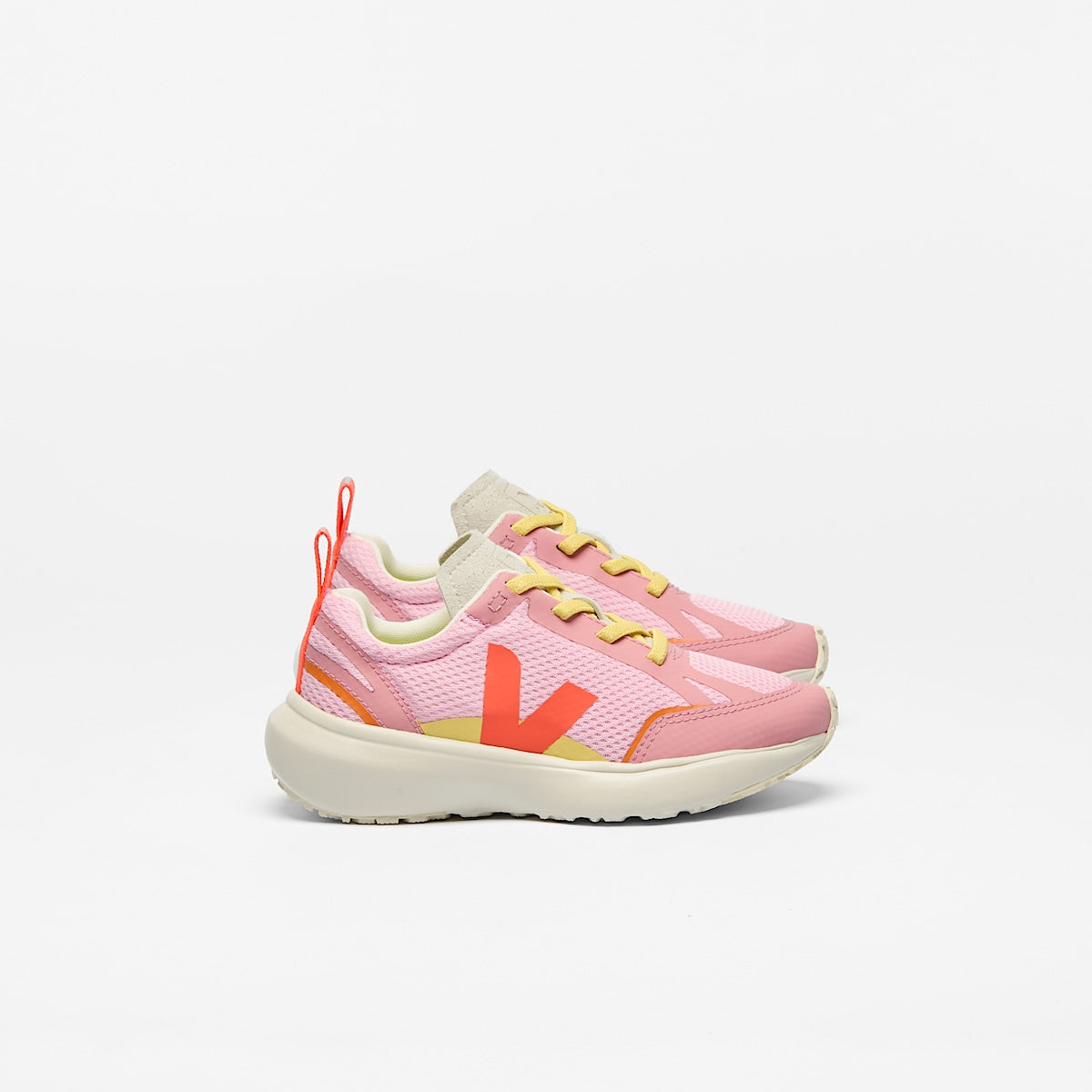 VEJA Canary Elastic Laces Alveomesh Guimauve Orange Fluo