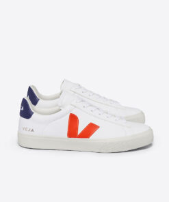 VEJA Campo Leather White Orange Fluo
