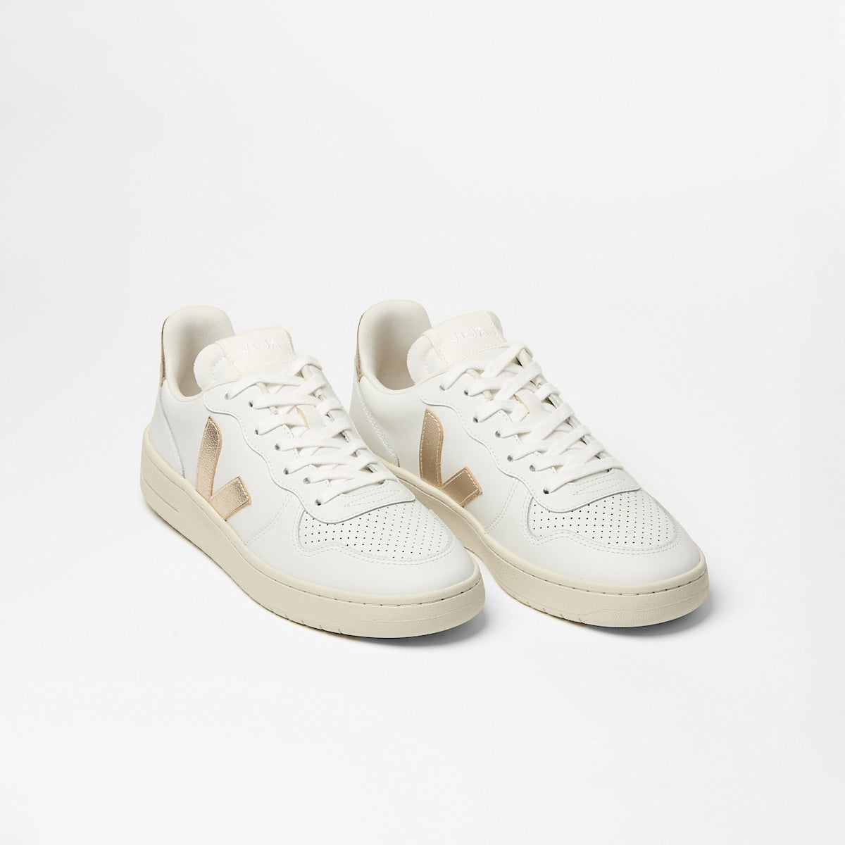VEJA V-10 Leather White Platine - Image 2