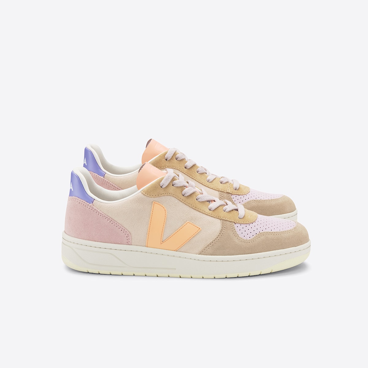VEJA V-10 Suede Multico Peach