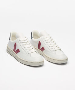 Alternative view of VEJA V-12 Leather White Marsala Nautico
