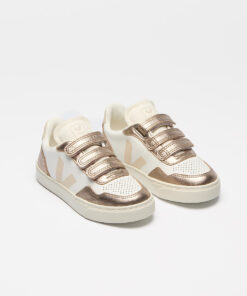 Alternative view of VEJA V-90 Leather White Sable Bronze