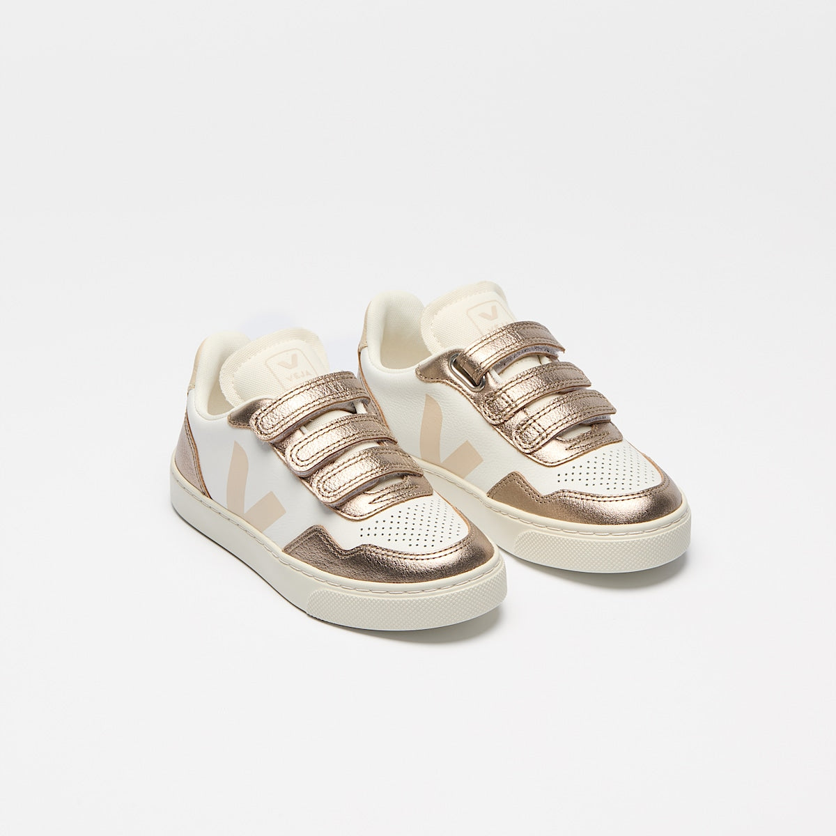 VEJA V-90 Leather White Sable Bronze - Image 2