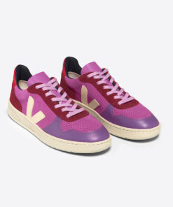 Alternative view of VEJA V-10 Suede Multico Ultraviolet Calcaire
