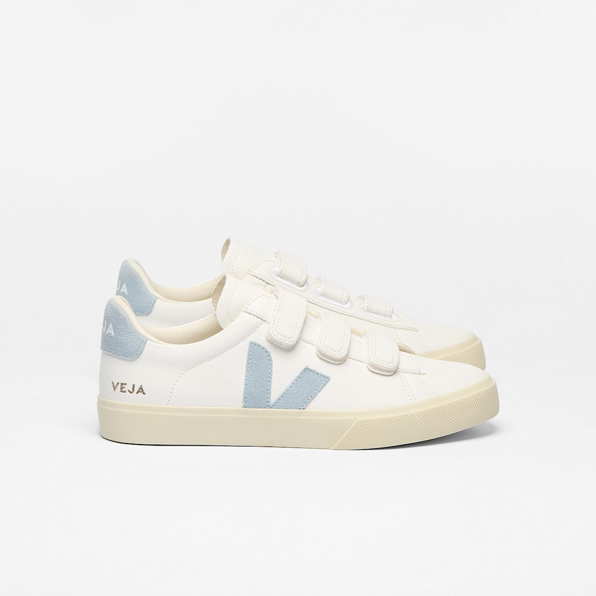VEJA Recife Leather White Steel