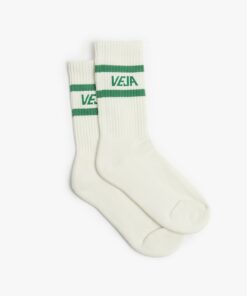 VEJA Iconic Socks Cotton White Green