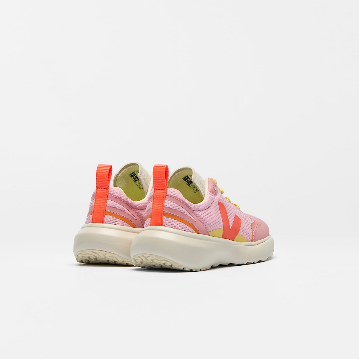 VEJA Canary Elastic Laces Alveomesh Guimauve Orange Fluo - Image 3
