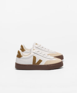 VEJA Volley Elastic Laces Leather White Almond Bark