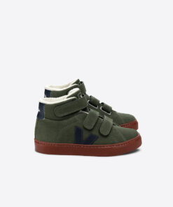 VEJA Esplar Mid Furred Suede Mud Nautico