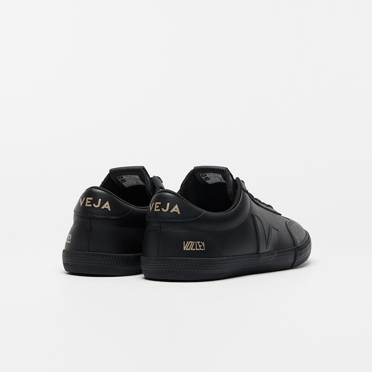 VEJA Volley Signature Leather Full Black - Image 3