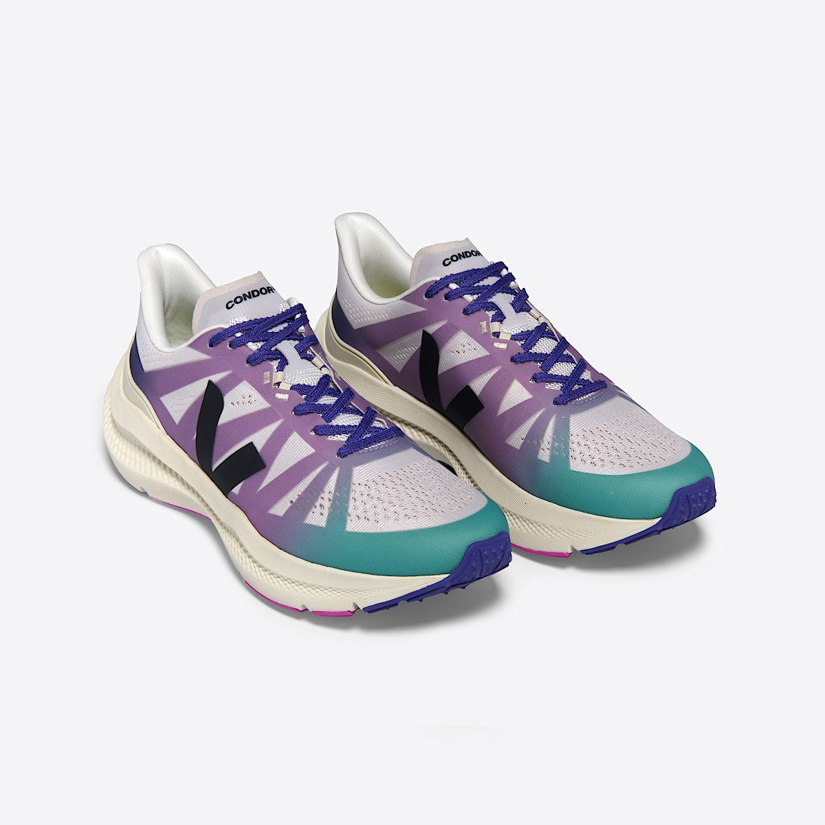 VEJA Condor 3 Engineered-Mesh Light Grey Black Gradient - Image 2