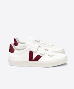 VEJA Recife Leather White Marsala