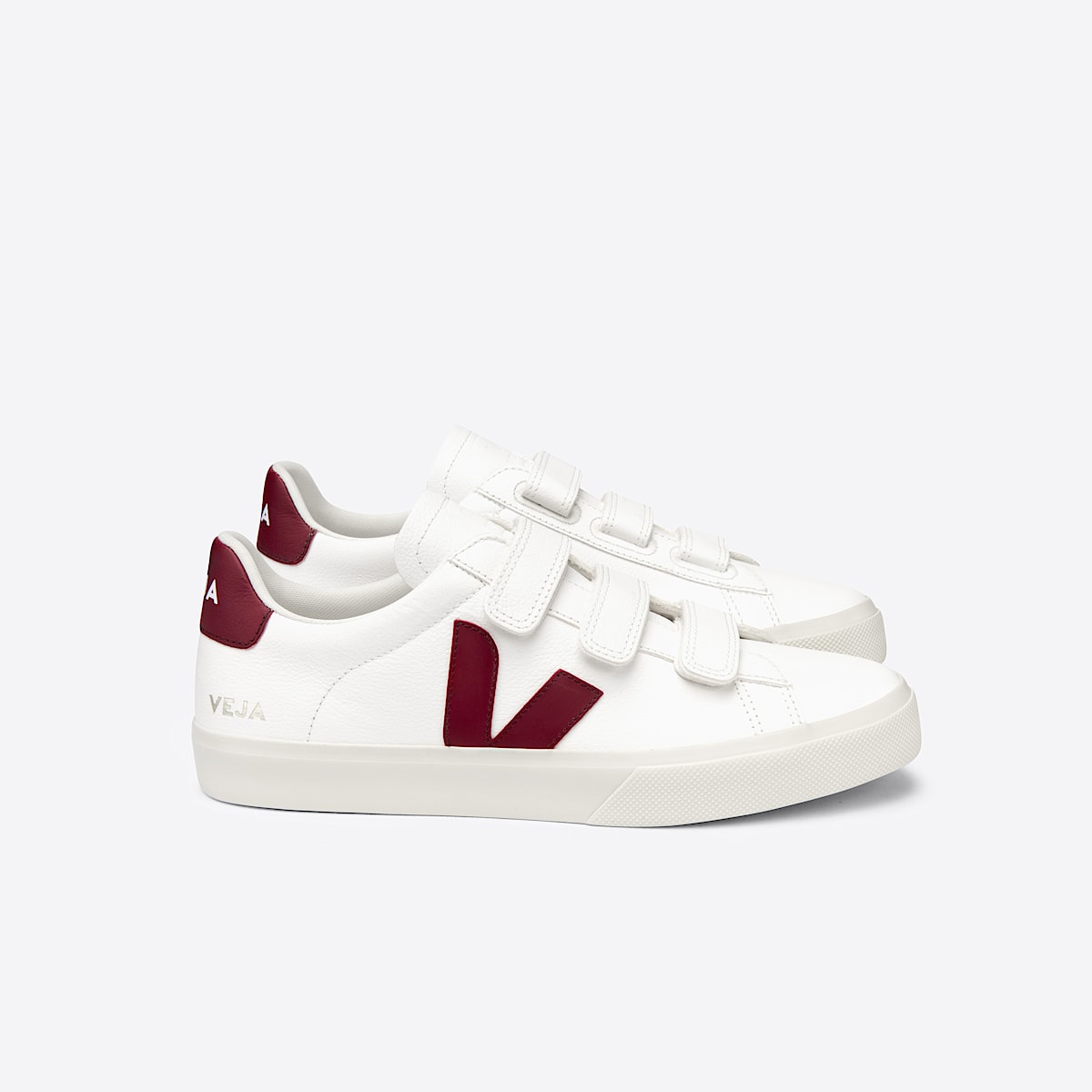 VEJA Recife Leather White Marsala