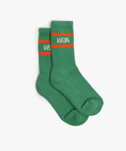 VEJA Iconic Socks Cotton Green White Orange