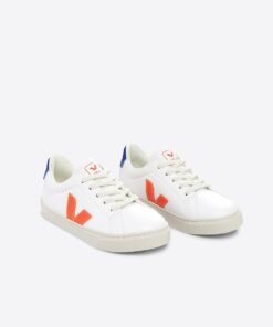 Alternative view of VEJA Esplar Leather White Orange Fluo