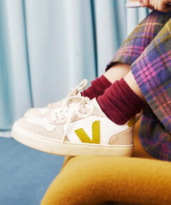 Alternative view of VEJA V-10 Leather White Liquor Almond