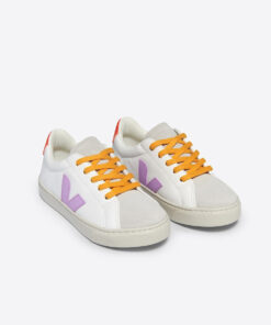 Alternative view of VEJA Esplar Leather White Orchid Orange Fluo