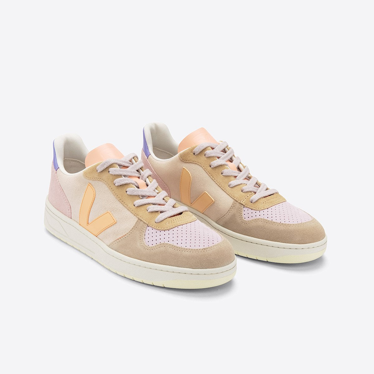 VEJA V-10 Suede Multico Peach - Image 2