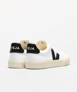 Alternative view of VEJA Campo Canvas White Black
