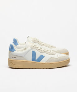 VEJA V-90 Leather White Aqua Natural