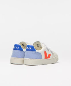 Alternative view of VEJA V-12 Leather White Multico Orange Fluo