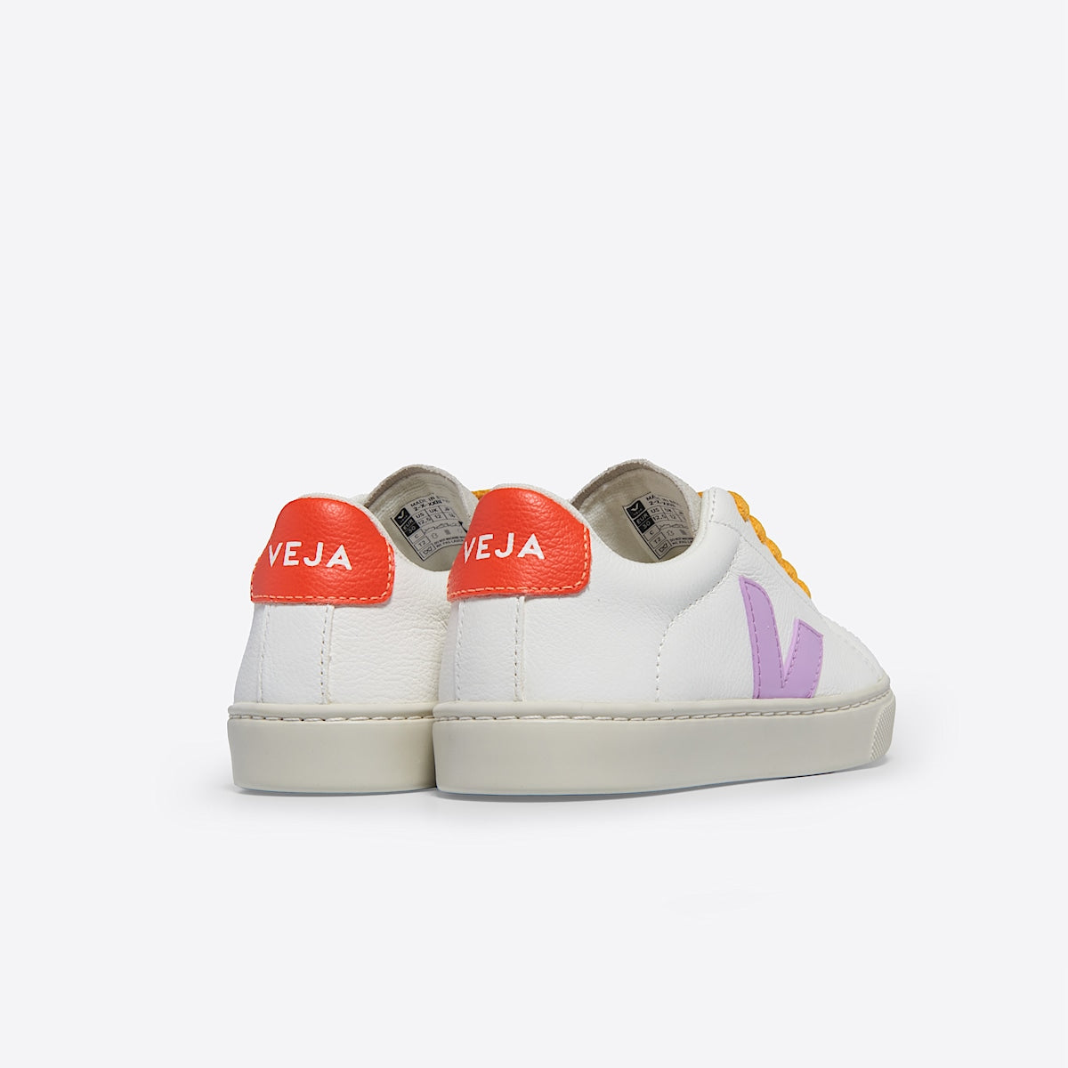 VEJA Esplar Leather White Orchid Orange Fluo - Image 3