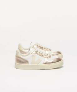 VEJA V-10 Leather White Calcaire Platine
