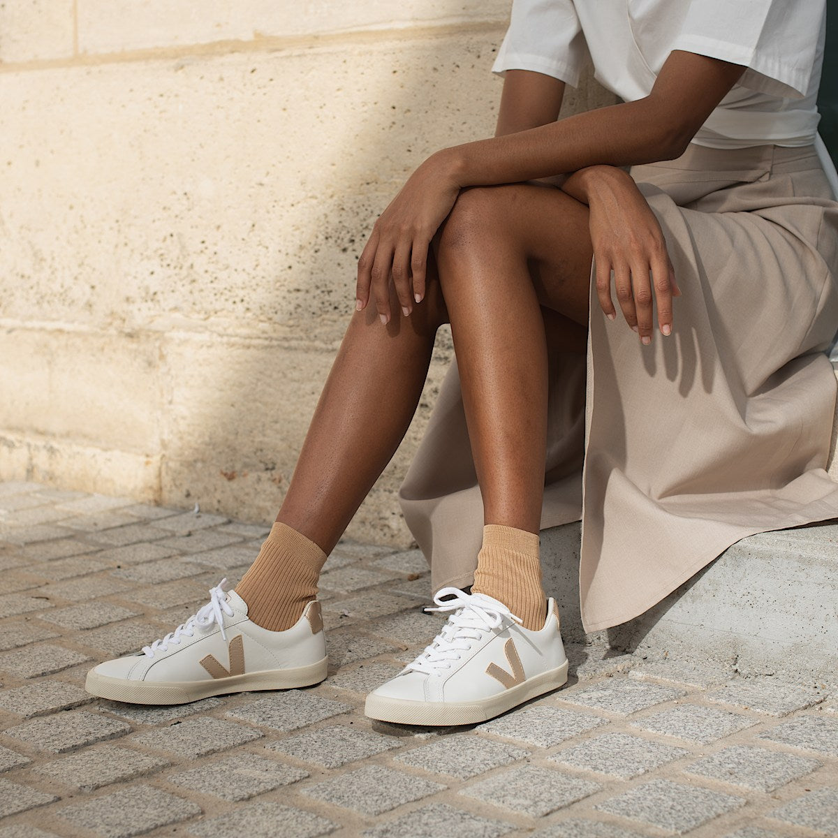 VEJA Esplar Leather White Platine - Image 4