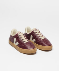 Alternative view of VEJA Volley Elastic Laces Leather Amarante Pierre
