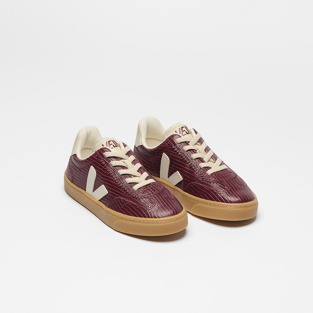 VEJA Volley Elastic Laces Leather Amarante Pierre - Image 2