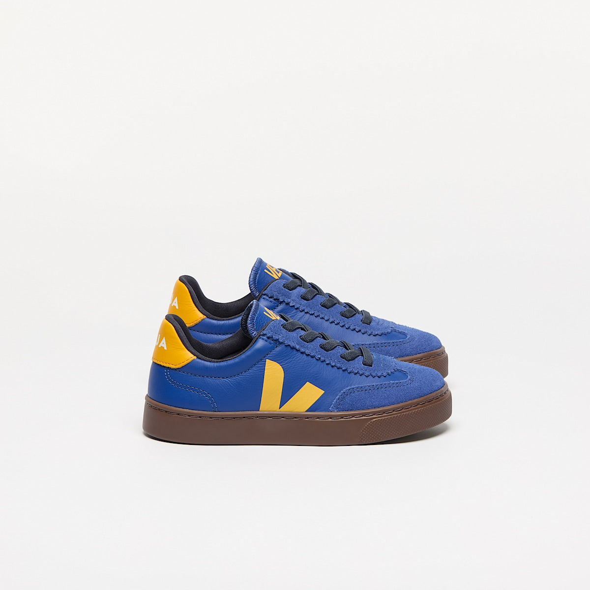 VEJA Volley Elastic Laces Leather Atlantic Ouro Bark
