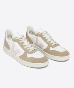 Alternative view of VEJA V-10 Leather White Petale Sahara