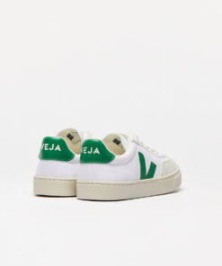 Alternative view of VEJA Volley Elastic Laces Canvas White Emeraude