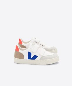 VEJA V-12 Leather White Multico Miel