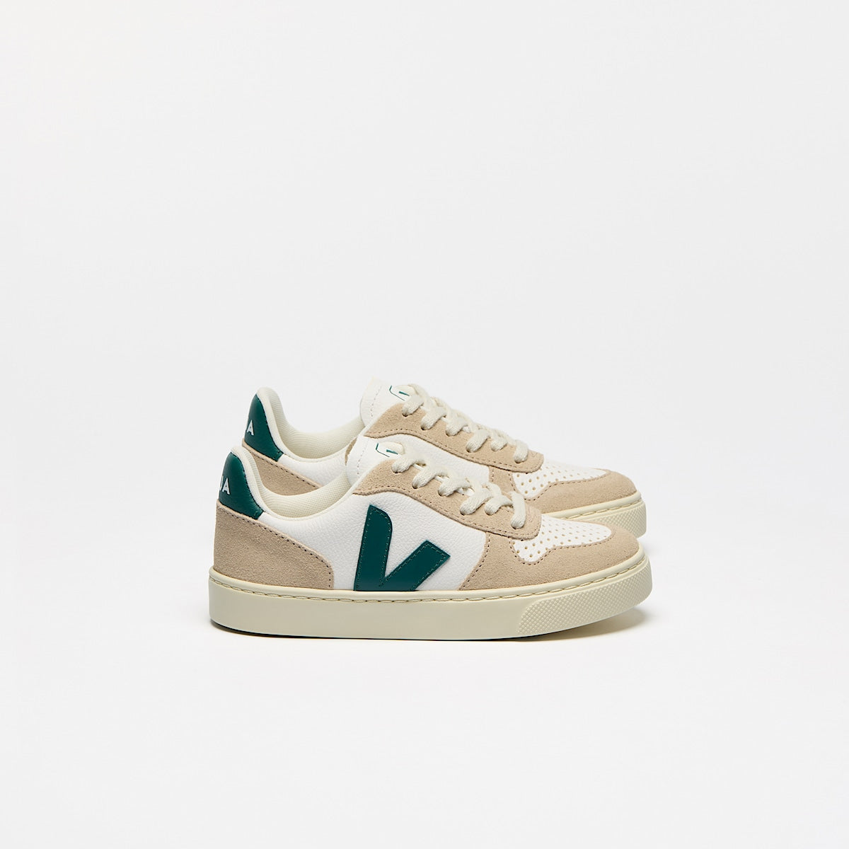 VEJA V-10 Leather White Brittany Almond
