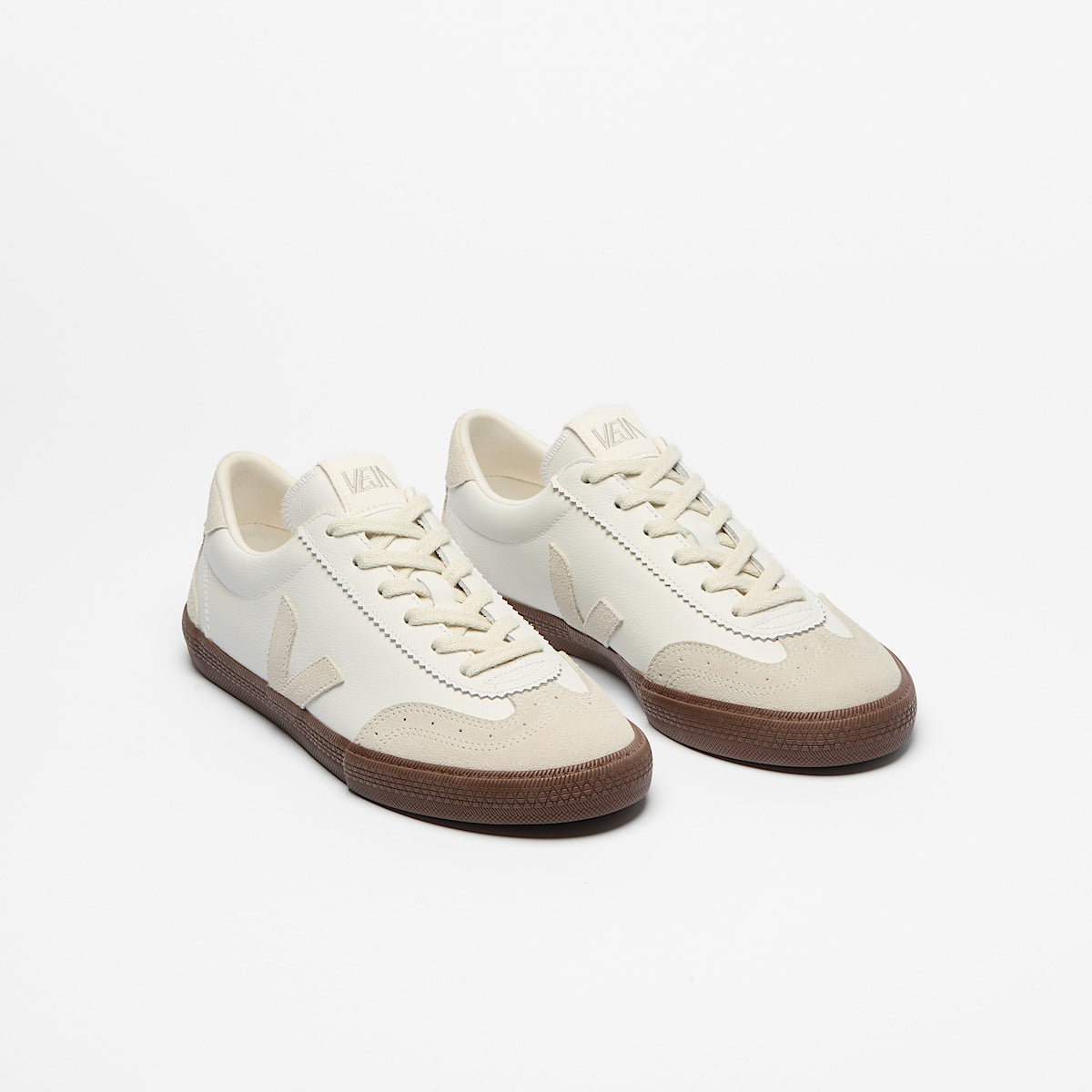 VEJA Volley Leather White Natural Bark - Image 2